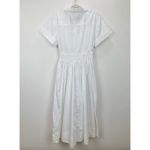 J.Crew Elena Shirtdress Midi Cotton Poplin White Classic Minimalist US 2 NWT Photo 10