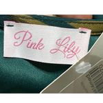 Pink Lily New Dress Remember This Night Evergreen Wrap Fall Floral Size M Medium Photo 3