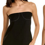 We Wore What Shirt Women 18 Black Wool Blend Strapless A Line Top NWT Gothic Photo 0