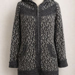 Rebecca Taylor  Hooded Knit Cardigan Coat | Wool Blend | Size M Photo 0