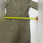 Nanette Lepore NEW ! Olive Double-Breasted Trench Coat Photo 8