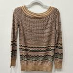 Missoni M Chevron Patterned Lurex Knit Pullover Sweater Beige Womens Size 40 / S Photo 3