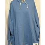 Adidas  Blue French Terry Cinch Pullover Hoodie Size Large NWOT Photo 0