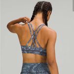 Lululemon Size 8 Energy Bra in Dimensional Icing Blue Multi-Color Photo 1