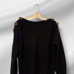 Philosophy ‎ Boat Neck Sweater with Large Buttons Photo 1