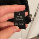 EUC AGB women’s black cowl neck button knit pattern poncho sweater loose large‎ Photo 4