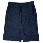 Ann Taylor Jean Skirt Womens Sz 4 Straight Pencil Dark Denim Knee Hem City Chic Photo 5