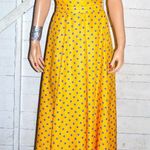 ChicMe Orange Blue Ruffle Polka Dot Maxi Dress L Photo 2