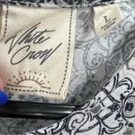 White Crow White navy and blush print shift dress with pockets size large NWOT Photo 3