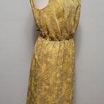 Banana Republic Heritage yellow printed sleeveless chiffon midi dress size 10 Photo 3