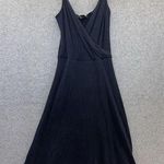 EXPRESS Women's Dress Solid Navy Blue Surplice Sleeveless Midi Size XS Photo 0