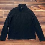 Natural Reflections Fleece Jacket Size Medium Black full zip mock neck Photo 1