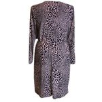 Alfani Womens Stretchy Animal Cheetah Print Sheath Dress Pink Black Large NWT Photo 6