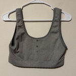 Lucky Brand Heather Gray Ribbed Top Photo 0