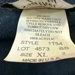 Ladies VINTAGE SOUTHERN LADY SWEATER LAYERED CARDIGAN BLUE WITH FLORAL DESIGN XL Photo 5