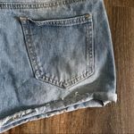 American Bazi  Cutoff Distressed Denim Mini Skirt Size Medium Photo 8