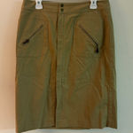 Talbots Vintage Brown Khaki Womens Skirt Size 12 Work Career Wear Zipper Button Pockets Photo 0