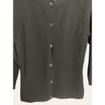 Classiques Entier  Black Knit Embellished Button Cardigan Sweater Size M Photo 2