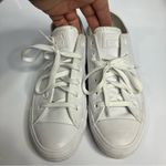 Converse  white leather sneakers‎ unisex sizing women’s size 8 men’s size 6 Photo 2
