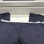 Theory  Dark Blue Pinstripe, Wool, Wide-Leg Pants Photo 4