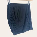 Lovers + Friends  Sofia Black Ruched Jersey Mini Skirt Size Small Photo 2