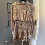 AQUA  NWT Floral Smocked Mini Dress M Bloomingdale’s Exclusive Photo 3