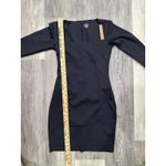 SKIMS  Body Long Sleeve Dress Mini Built‎ in Shapewear Short Onyx Black Large Photo 5