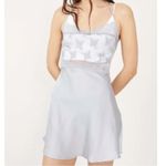 Free People  Ready Now Cross Back Lace Mini Slip Dress Photo 1