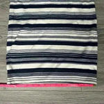 Ralph Lauren Lauren Blue Cream Striped Pencil Skirt Stretch Size L Career Work Photo 6