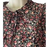 Steve Madden NWT ~ Black Ruffle Calico Sleeveless Blouse Ditsy Top ~ SMALL Photo 5