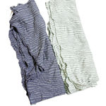 Athleta  Textured Infinity Scarf Lot – Blue & Light Green Soft Knit Scarves Photo 0