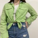 Laura Scott Gingham Button Down Shirt Photo 0