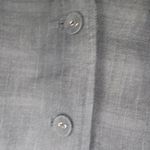 Eileen Fisher  3/4 Sleeve Black Striped Plaid 100% Linen Button-Up Blazer Photo 6