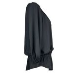 Chico's Chico’s Women’s Gold Silver Embellished Black Peplum Blouse Size 1, US 8 Photo 3