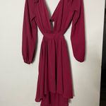 SheIn Deep Red Long Sleeve Dress Photo 2