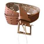 Petit Moments Classic Belt Gold Tone Buckle Tan Leather Women's Size M/L New Brown Photo 0
