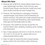 Fancyinn Women’s matching set Blue crop top blouse with side slit pants XS NWT #84 Photo 5