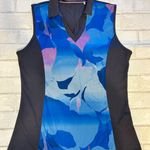 Callaway Black and Blue Fitted Sleeveless Tank Top Photo 0