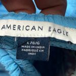 American Eagle Corset Tiered Maxi Dress sz Large Blue Smocked Milkmaid Boho Photo 13