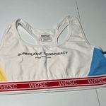 WEZC Sport Bra NWT Size L White/Blue Blue Size L Photo 0