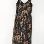Candalite Vintage Women Dark Floral Whimsigoth Midi Dress Small Fairy Grunge Photo 2