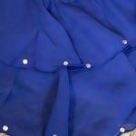 Zuliana Size Small Blue Bedazzled Ruffle Side Tie Skirt. Made in USA. New W/Tags Photo 3