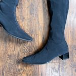 Paul Green  • Stretch Neoprene Knee Boots tall black square toe block heel 90s Photo 4