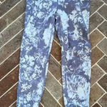 Free People Free People Movement Cropped Grey/White Leggings with Orange/Blue size XS EUC Photo 0