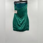 superdown  Zoe Strapless Mini Dress in Teal Medium Photo 3