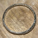 Sterling Silver Sarda Artisan  Cut Out Filigree Scroll Hinged Bangle Photo 6