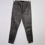 J Brand Lillie High Rise Skinny Coated Snakeskin In BOA Size 27 Photo 1