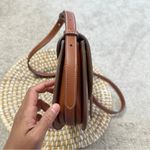 Mango Raffia-Effect Contrast Canvas Crossbody Bag Shoulder Bag Faux Leather Photo 5