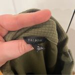 Talbots Button Mockneck Pullover Burnt Olive Green Textured Womens Size Medium Photo 7