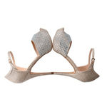 De Blossom Collection Size 10 Glitter Rhinestone Platform Stiletto Heels Sandals Photo 7